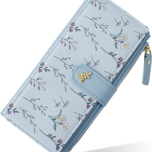 Women's Long Wallet Polyurethane Large Capacity with Coin Pouch for Cash - Picture 1 of 7